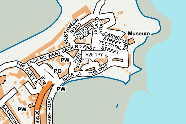 TR26 1PY map - OS OpenMap – Local (Ordnance Survey)