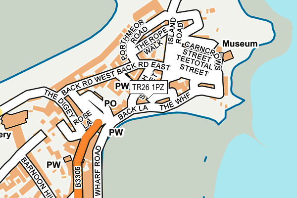 TR26 1PZ map - OS OpenMap – Local (Ordnance Survey)