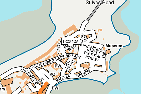 TR26 1QA map - OS OpenMap – Local (Ordnance Survey)