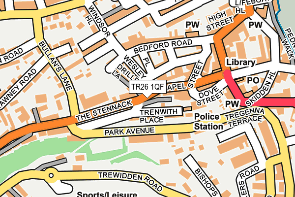 TR26 1QF map - OS OpenMap – Local (Ordnance Survey)