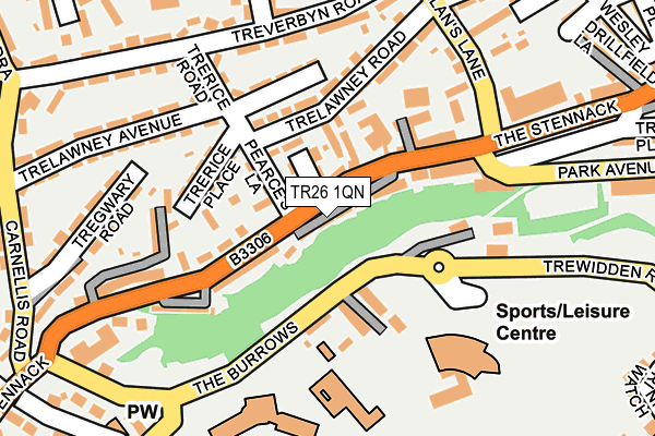 TR26 1QN map - OS OpenMap – Local (Ordnance Survey)