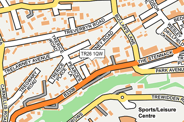 TR26 1QW map - OS OpenMap – Local (Ordnance Survey)