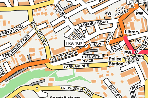 TR26 1QX map - OS OpenMap – Local (Ordnance Survey)