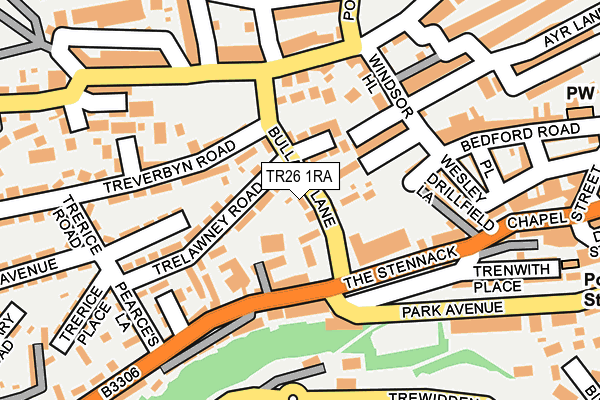 TR26 1RA map - OS OpenMap – Local (Ordnance Survey)