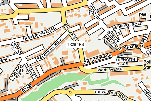 TR26 1RB map - OS OpenMap – Local (Ordnance Survey)