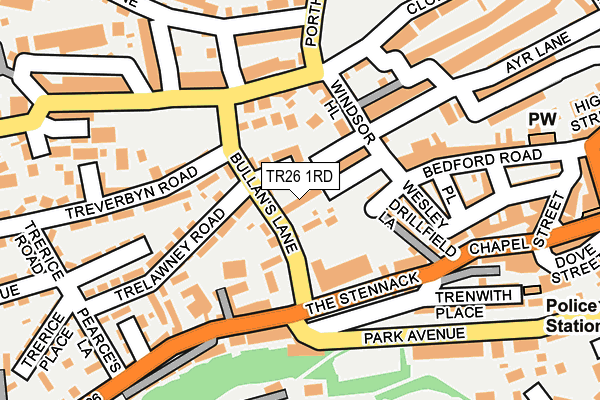 TR26 1RD map - OS OpenMap – Local (Ordnance Survey)