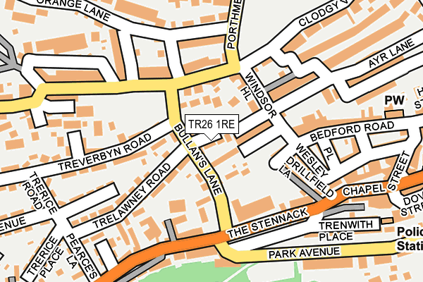 TR26 1RE map - OS OpenMap – Local (Ordnance Survey)