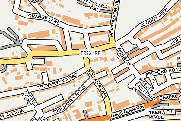 TR26 1RF map - OS OpenMap – Local (Ordnance Survey)