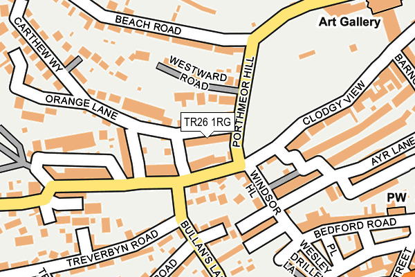 TR26 1RG map - OS OpenMap – Local (Ordnance Survey)