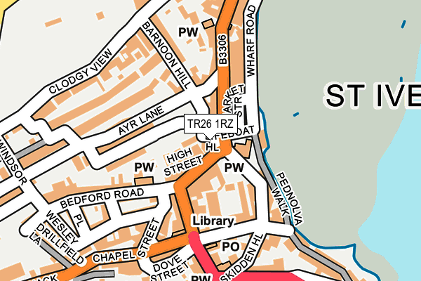 TR26 1RZ map - OS OpenMap – Local (Ordnance Survey)