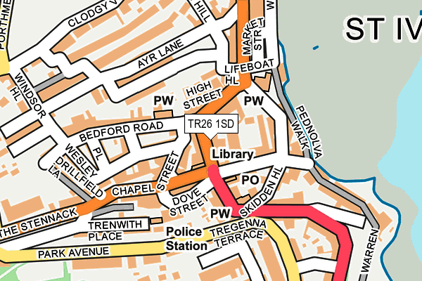 TR26 1SD map - OS OpenMap – Local (Ordnance Survey)