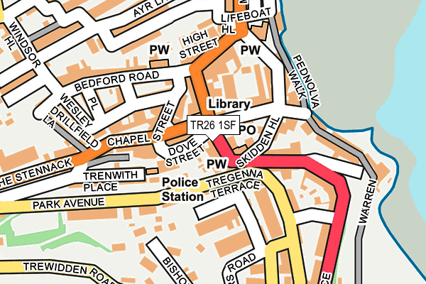 TR26 1SF map - OS OpenMap – Local (Ordnance Survey)