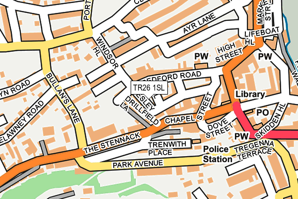 TR26 1SL map - OS OpenMap – Local (Ordnance Survey)