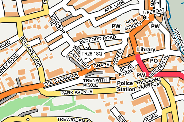 TR26 1SQ map - OS OpenMap – Local (Ordnance Survey)