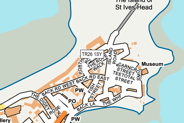 TR26 1SY map - OS OpenMap – Local (Ordnance Survey)