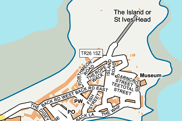 TR26 1SZ map - OS OpenMap – Local (Ordnance Survey)