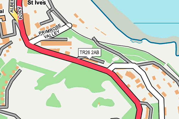 TR26 2AB map - OS OpenMap – Local (Ordnance Survey)