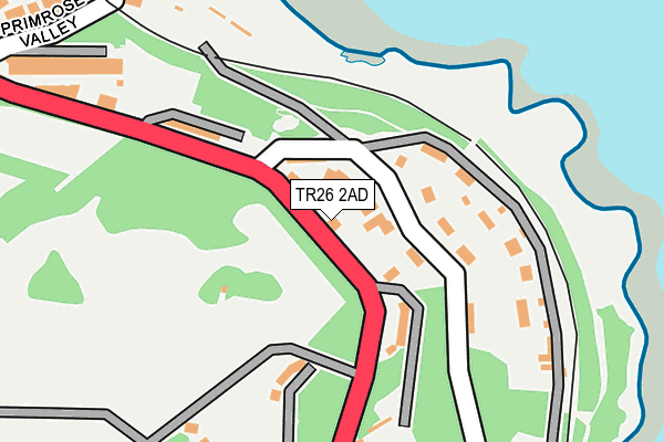 TR26 2AD map - OS OpenMap – Local (Ordnance Survey)