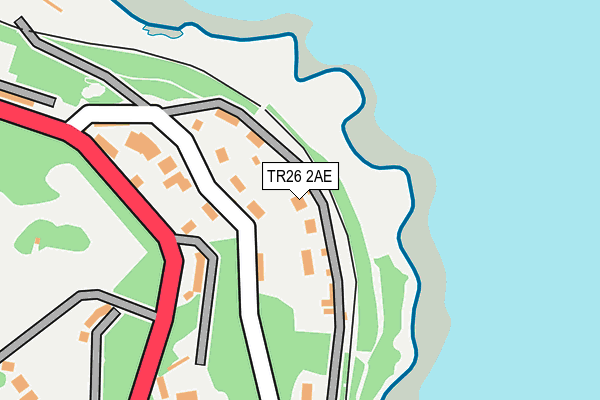 TR26 2AE map - OS OpenMap – Local (Ordnance Survey)