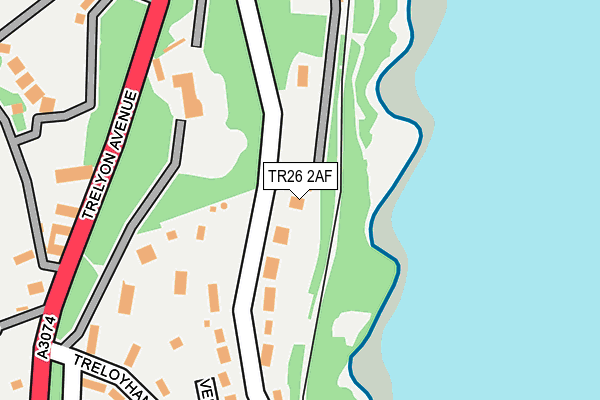 TR26 2AF map - OS OpenMap – Local (Ordnance Survey)