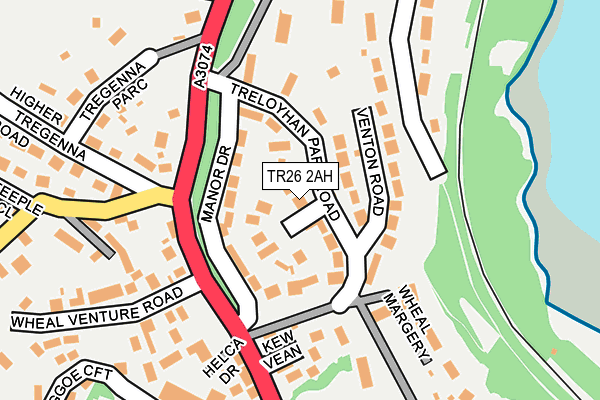 TR26 2AH map - OS OpenMap – Local (Ordnance Survey)