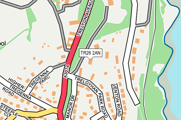 TR26 2AN map - OS OpenMap – Local (Ordnance Survey)