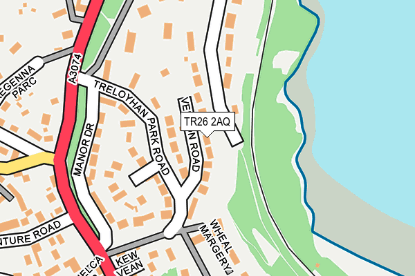 TR26 2AQ map - OS OpenMap – Local (Ordnance Survey)