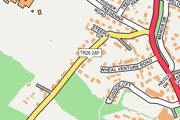 TR26 2AY map - OS OpenMap – Local (Ordnance Survey)