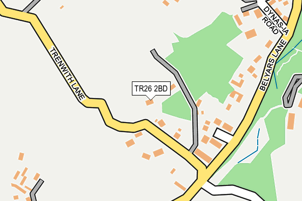 TR26 2BD map - OS OpenMap – Local (Ordnance Survey)