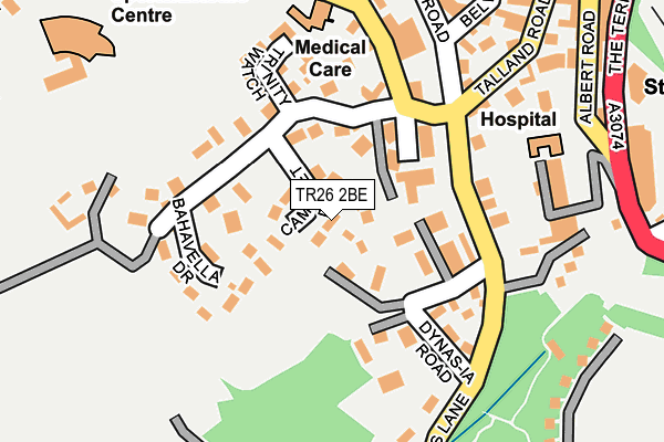 TR26 2BE map - OS OpenMap – Local (Ordnance Survey)