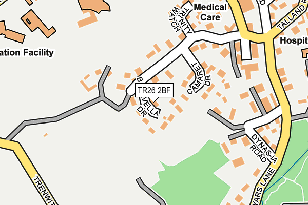 TR26 2BF map - OS OpenMap – Local (Ordnance Survey)