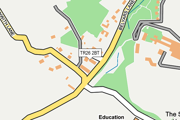 TR26 2BT map - OS OpenMap – Local (Ordnance Survey)