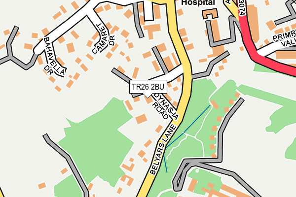 TR26 2BU map - OS OpenMap – Local (Ordnance Survey)