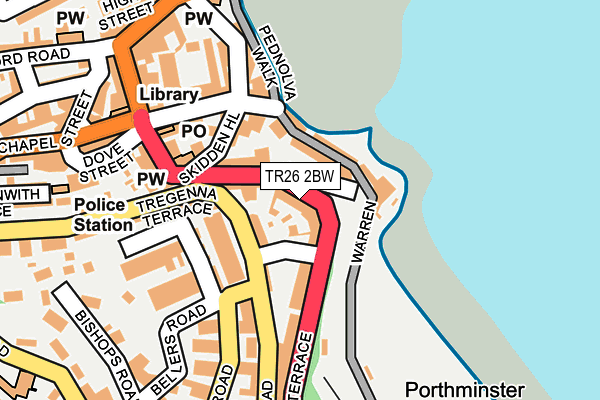 TR26 2BW map - OS OpenMap – Local (Ordnance Survey)