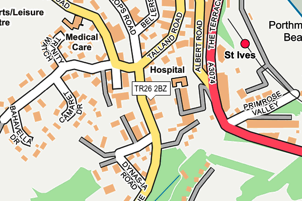 TR26 2BZ map - OS OpenMap – Local (Ordnance Survey)