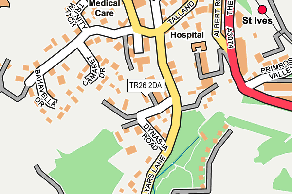 TR26 2DA map - OS OpenMap – Local (Ordnance Survey)