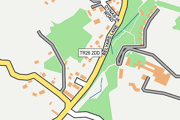 TR26 2DD map - OS OpenMap – Local (Ordnance Survey)