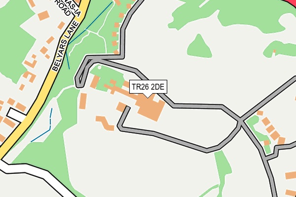 TR26 2DE map - OS OpenMap – Local (Ordnance Survey)