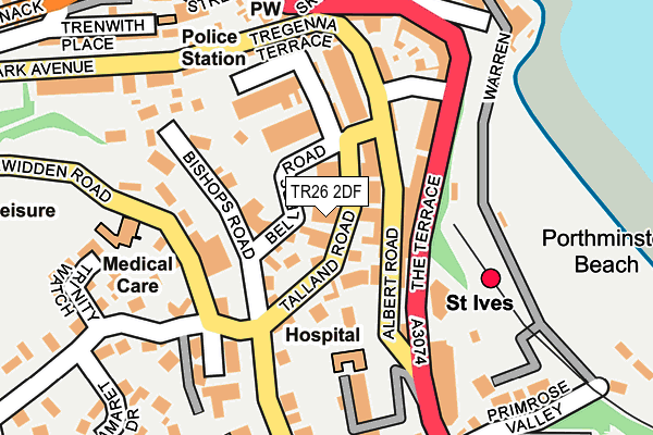 TR26 2DF map - OS OpenMap – Local (Ordnance Survey)