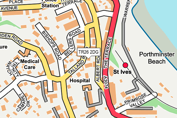 TR26 2DG map - OS OpenMap – Local (Ordnance Survey)