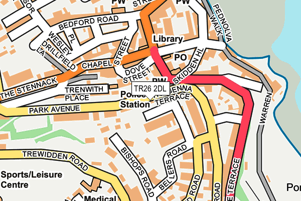 TR26 2DL map - OS OpenMap – Local (Ordnance Survey)