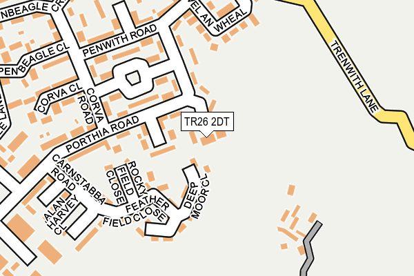 TR26 2DT map - OS OpenMap – Local (Ordnance Survey)