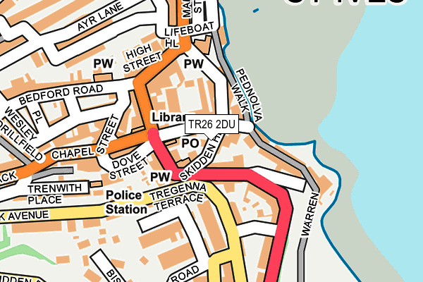 TR26 2DU map - OS OpenMap – Local (Ordnance Survey)