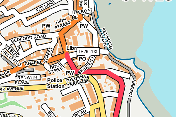 TR26 2DX map - OS OpenMap – Local (Ordnance Survey)