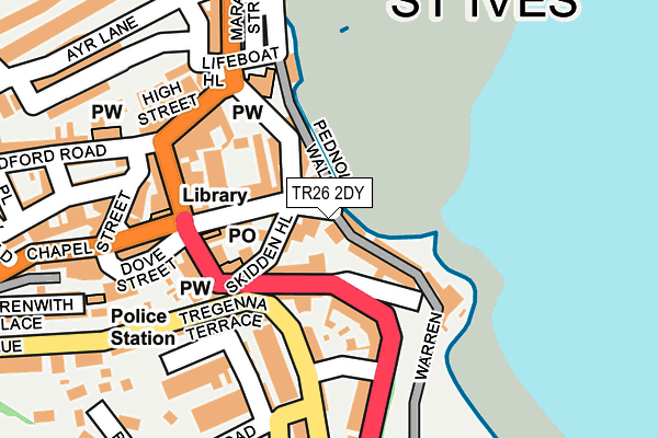 TR26 2DY map - OS OpenMap – Local (Ordnance Survey)