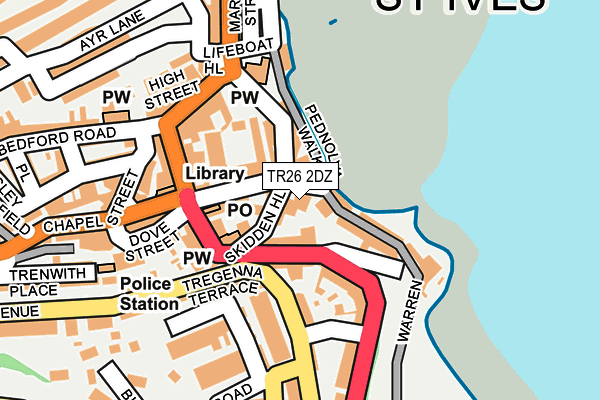 TR26 2DZ map - OS OpenMap – Local (Ordnance Survey)