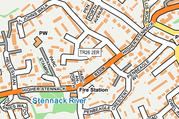 TR26 2ER map - OS OpenMap – Local (Ordnance Survey)