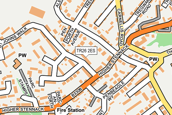 TR26 2ES map - OS OpenMap – Local (Ordnance Survey)