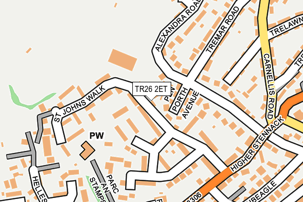 TR26 2ET map - OS OpenMap – Local (Ordnance Survey)