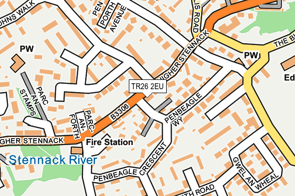 TR26 2EU map - OS OpenMap – Local (Ordnance Survey)